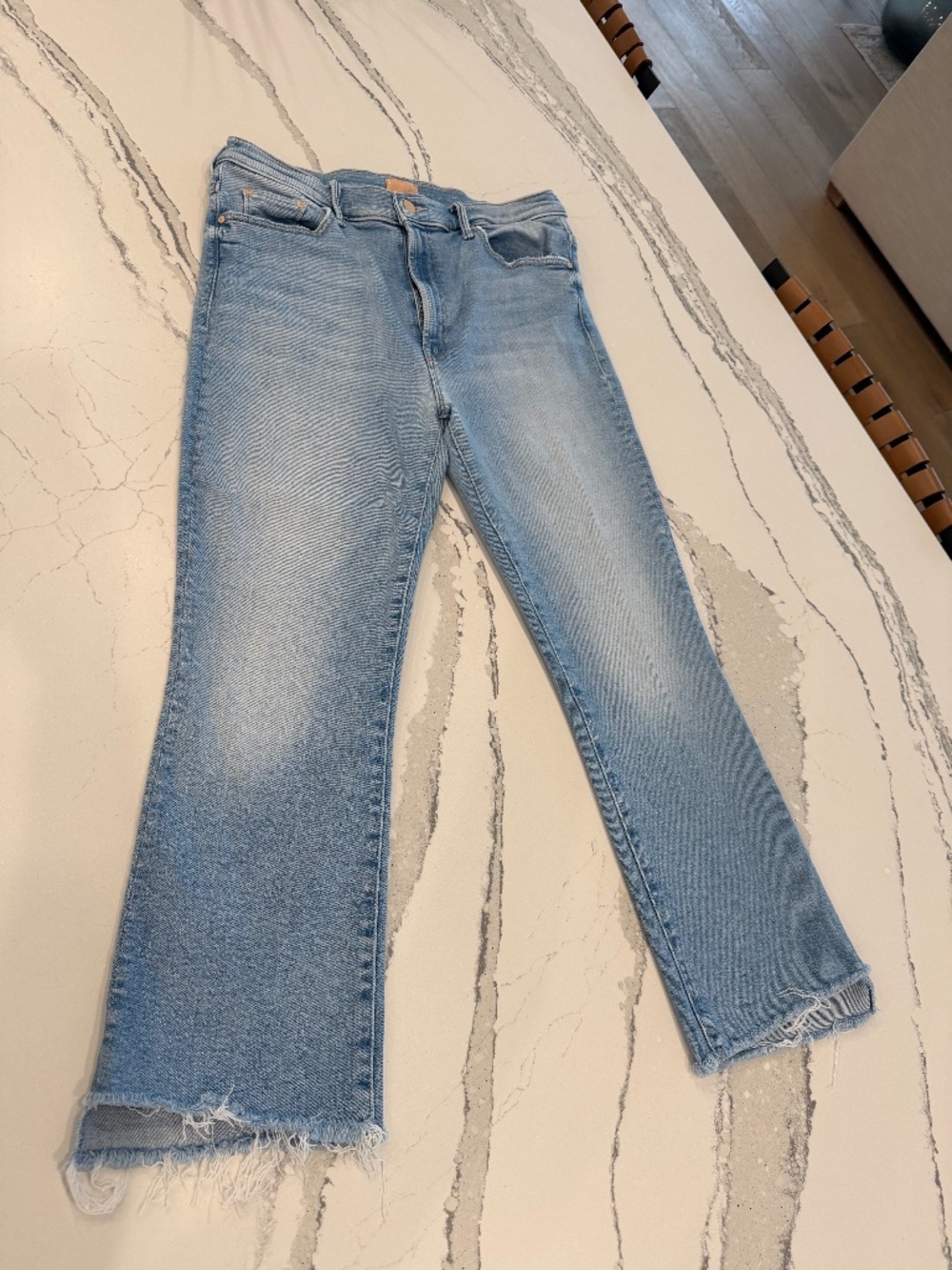 MOTHER Insider Crop Step Fray Sz 34
